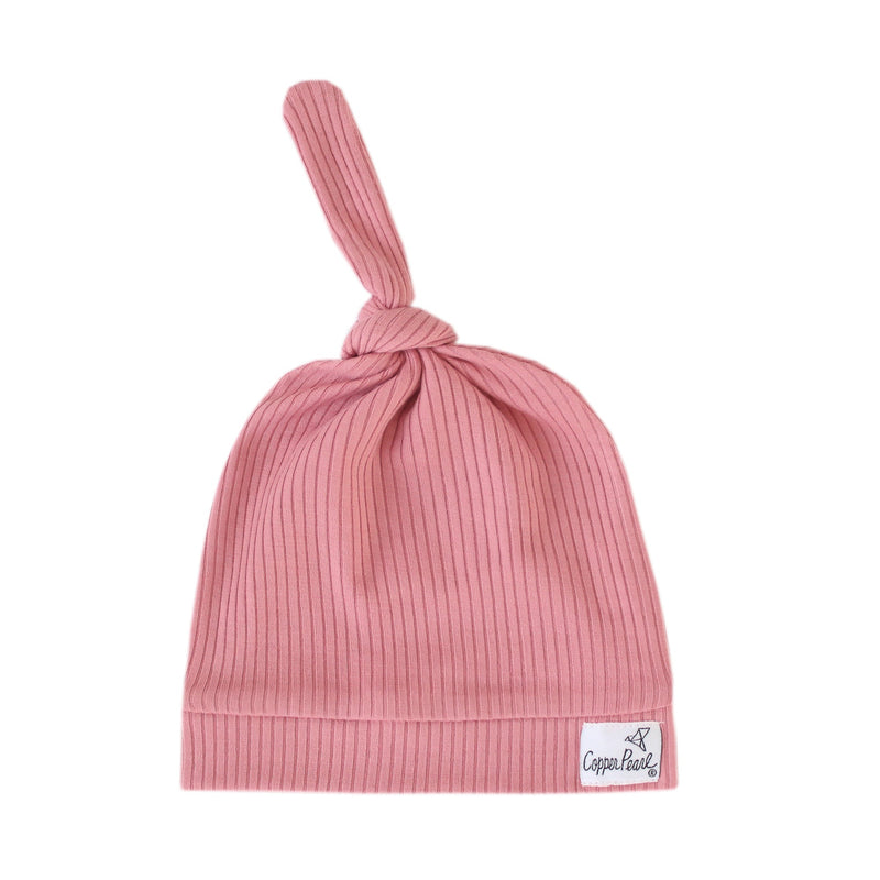 Copper Pearl - Rosewood Ribbed Top Knot Hat Apparel & Accessories