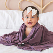 Copper Pearl - Swaddle Blanket Baby & Toddler Floral Plum