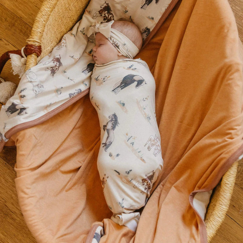 Copper Pearl - Swaddle Blanket Baby & Toddler Western / Rustic Montana
