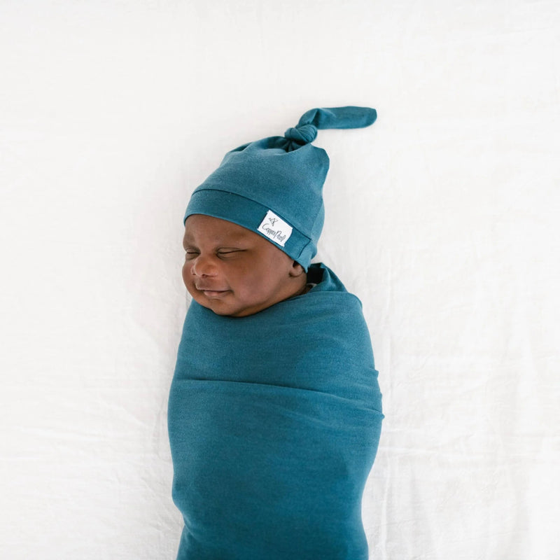 Copper Pearl - Top Knot Hat | Steel Baby | 5-18 Months