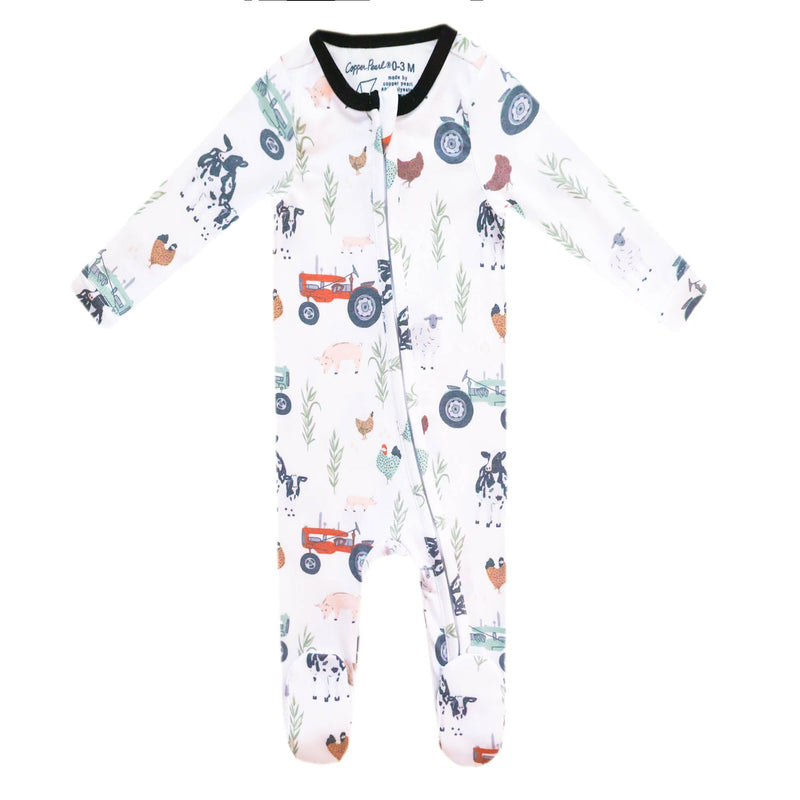 Copper Pearl - Zip - up Footie Pajama Mother & Baby Jo
