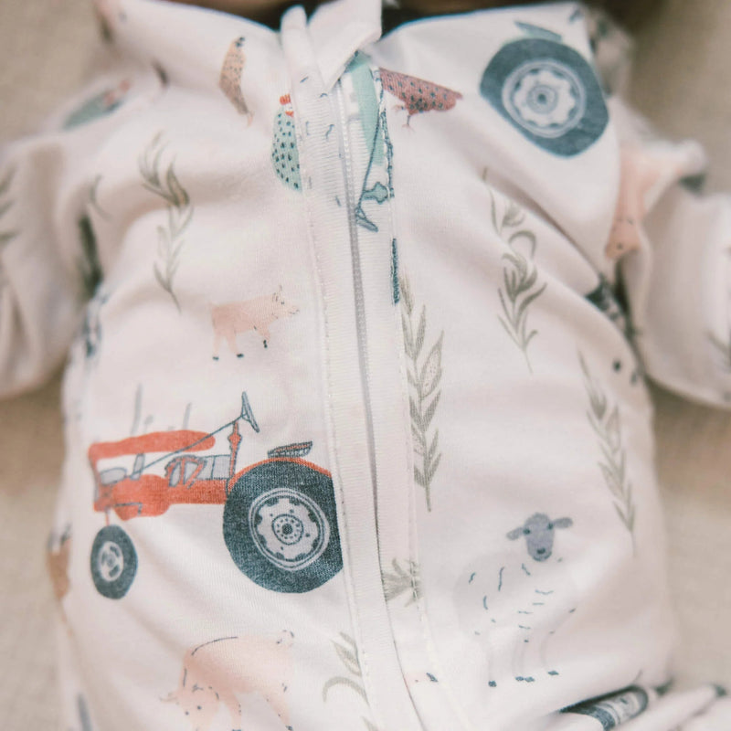 Copper Pearl - Zip - up Footie Pajama Mother & Baby Jo