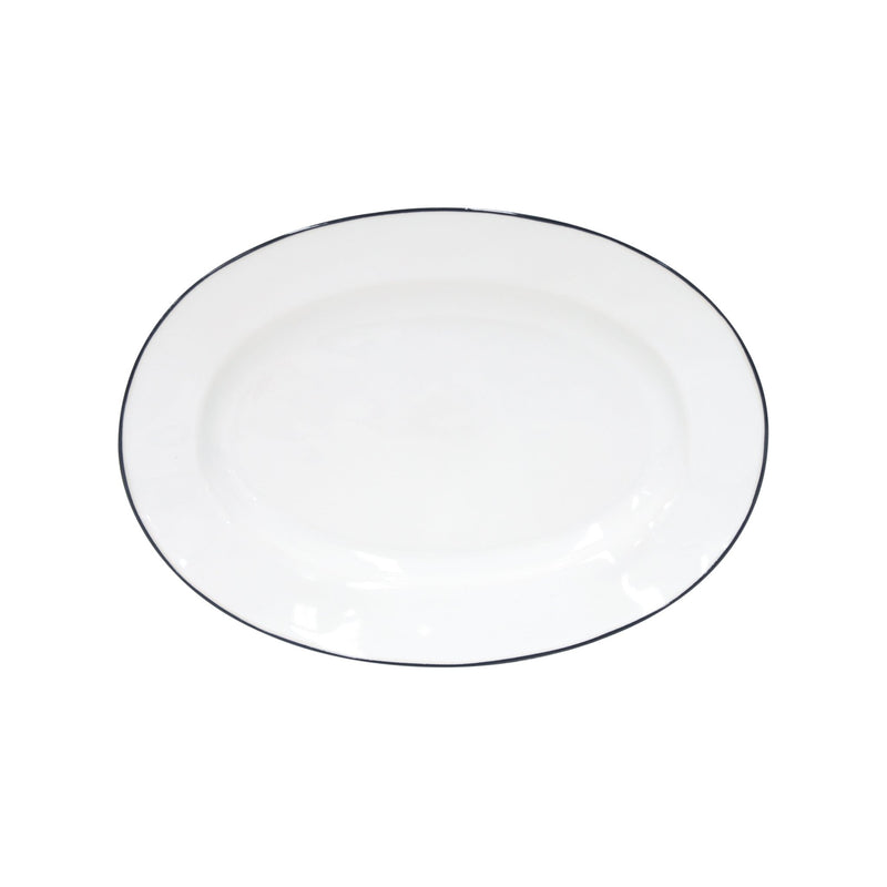 Costa Nova - Beja White Blue Oval Platter Home & Kitchen
