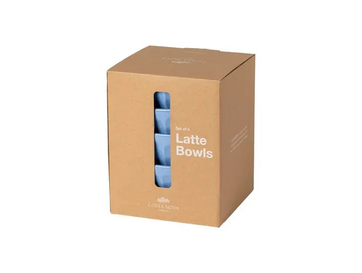 Costa Nova - Petal Latte Bowl (Set of 4) | Ø14.5 X H8 cm Home & Kitchen Cornflower Blue