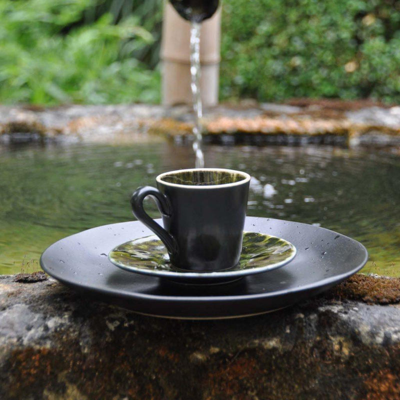 Costa Nova - Riviera Forets Coffee Cup & Saucer | 80 mL / 2.7 oz Home & Kitchen Set of 6