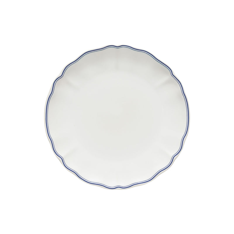Costa Nova - Vila White - Blue Filet Dinner Plate | 11 in Home & Kitchen