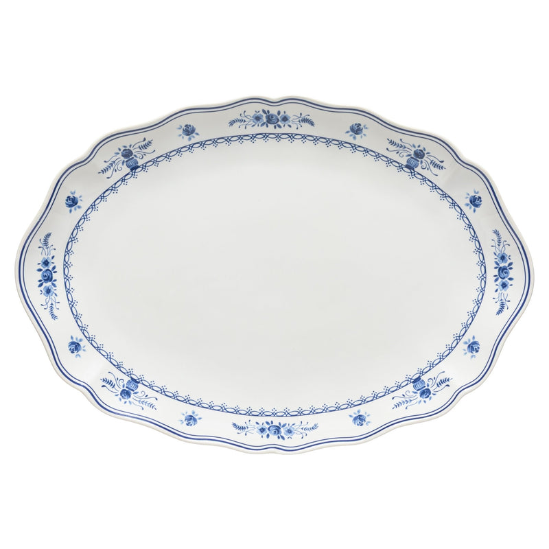 Costa Nova - Vila White - Blue Oval Platter Large | 16 in Home & Kitchen