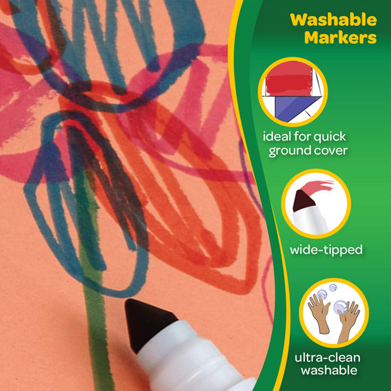 Crayola - 10 ULTRA - CLEAN WASH MARKERS, CLASSIC Office Supplies