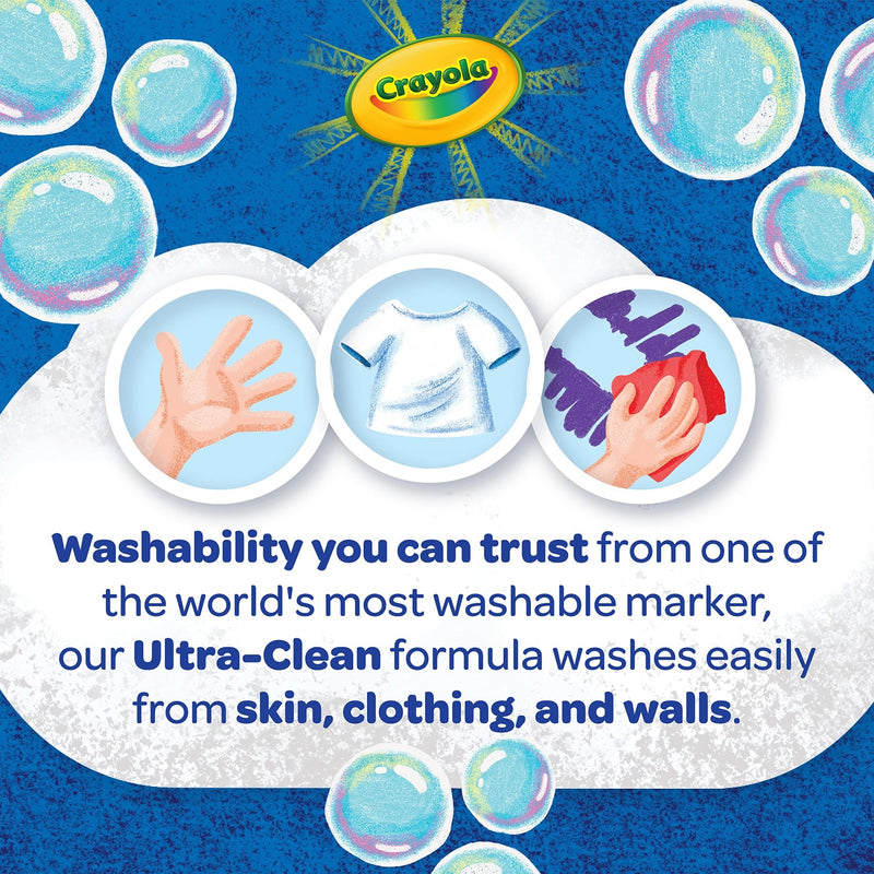 Crayola - 10 ULTRA - CLEAN WASH MARKERS, CLASSIC Office Supplies