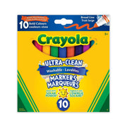 Crayola - 10 WASH. ULTRA CLEAN BROAD LINE, BOLD Arts & Crafts
