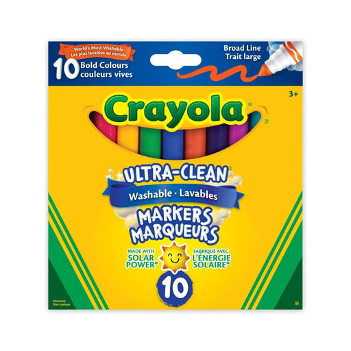 Crayola - 10 WASH. ULTRA CLEAN BROAD LINE, BOLD Arts & Crafts
