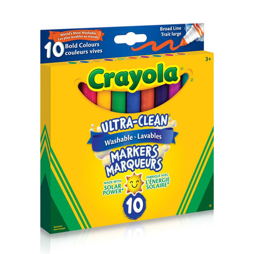 Crayola - 10 WASH. ULTRA CLEAN BROAD LINE, BOLD Arts & Crafts