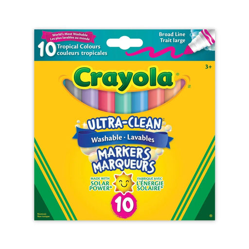 Crayola - 10 WASH. ULTRA CLEAN BROAD LINE TROPICAL Arts & Crafts