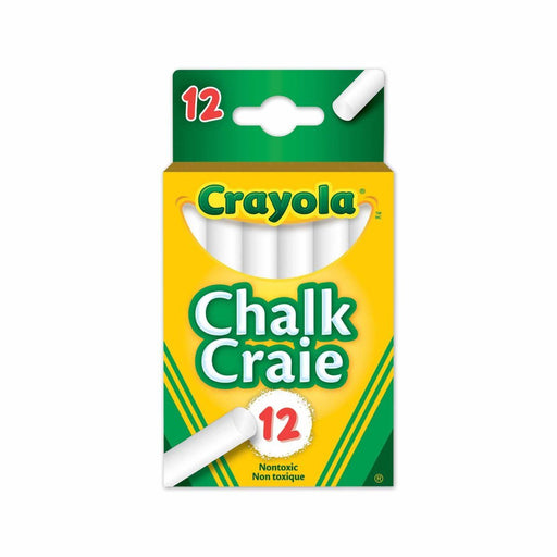 Crayola - 12 WHITE DUSTLESS CHALK Arts & Crafts