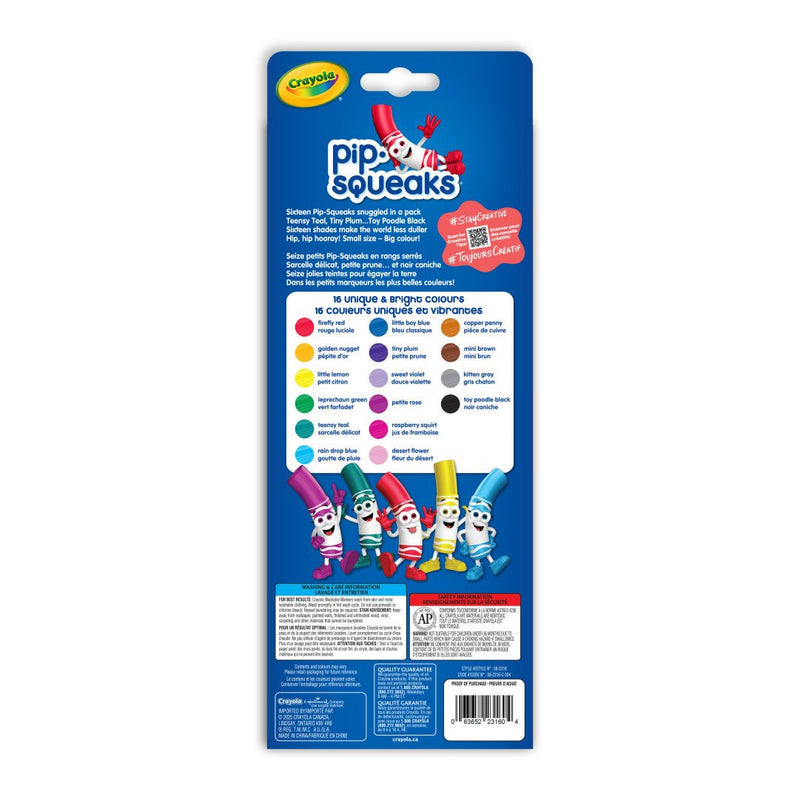 Crayola - 16 PIP - SQUEAKS BROAD LINE WASH. MARKERS Arts & Crafts