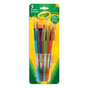Crayola - 5 ASSORTED PREMIUM PAINT BRUSHES Arts & Crafts