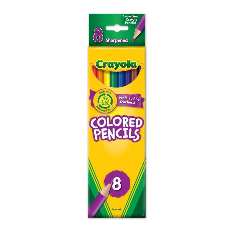 Crayola - 8 COLOURED PENCILS (ENGLISH ONLY) Arts & Crafts