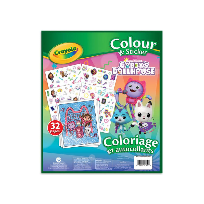 Crayola - CLR & STICKER, GABBY'S DOLLHOUSE Arts & Crafts