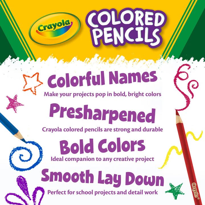 Crayola - Coloured Pencils, 48 Count Arts & Crafts