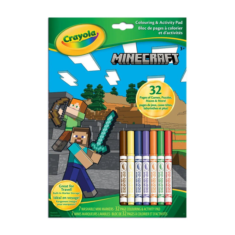 Crayola - COLOURING & ACT PAD, MINECRAFT Arts & Crafts