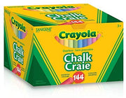 Crayola - Dustless Coloured Chalk, 144 Count Office Supplies