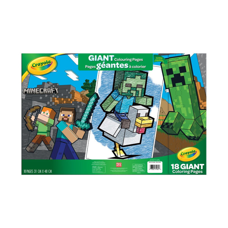 Crayola - GIANT COLOURING PAGES, MINECRAFT Arts & Crafts