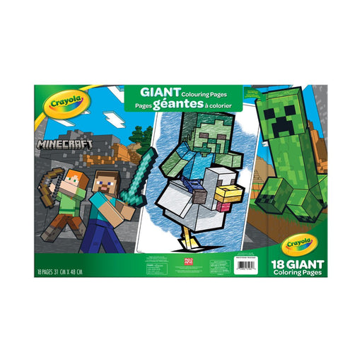 Crayola - GIANT COLOURING PAGES, MINECRAFT Arts & Crafts