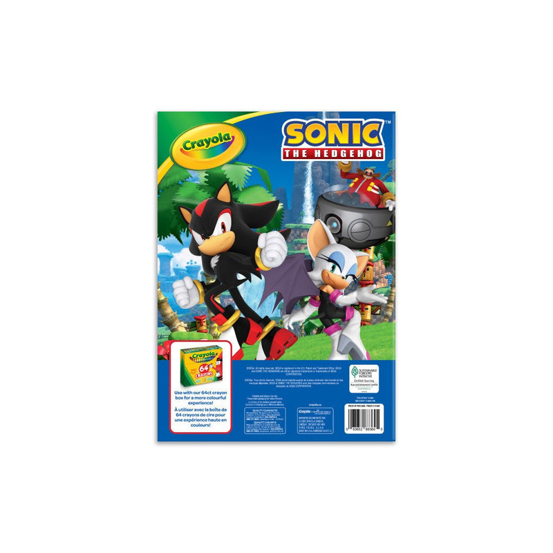 Crayola - Sonic The Hedgehog, 96 Page Colouring Book Arts & Crafts