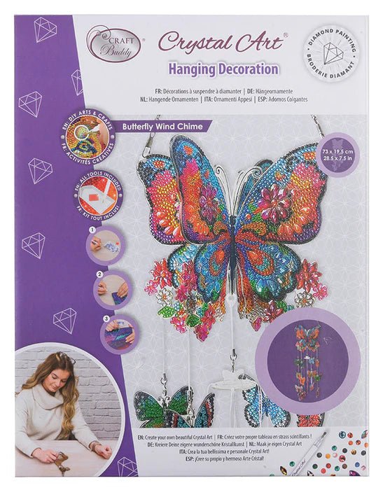 Crystal Art - Deco Kit: Butterfly Wind Chime Arts & Crafts