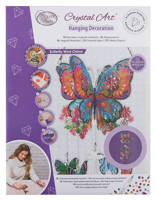 Crystal Art - Deco Kit: Butterfly Wind Chime Arts & Crafts