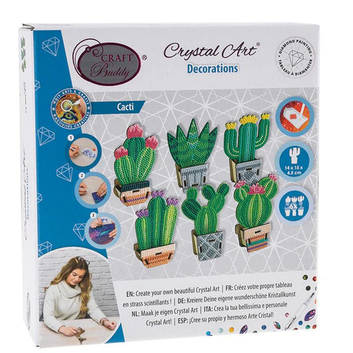 Crystal Art - Deco Kit: Cacti Set Arts & Crafts