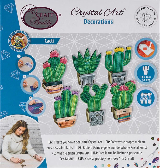 Crystal Art - Deco Kit: Cacti Set Arts & Crafts