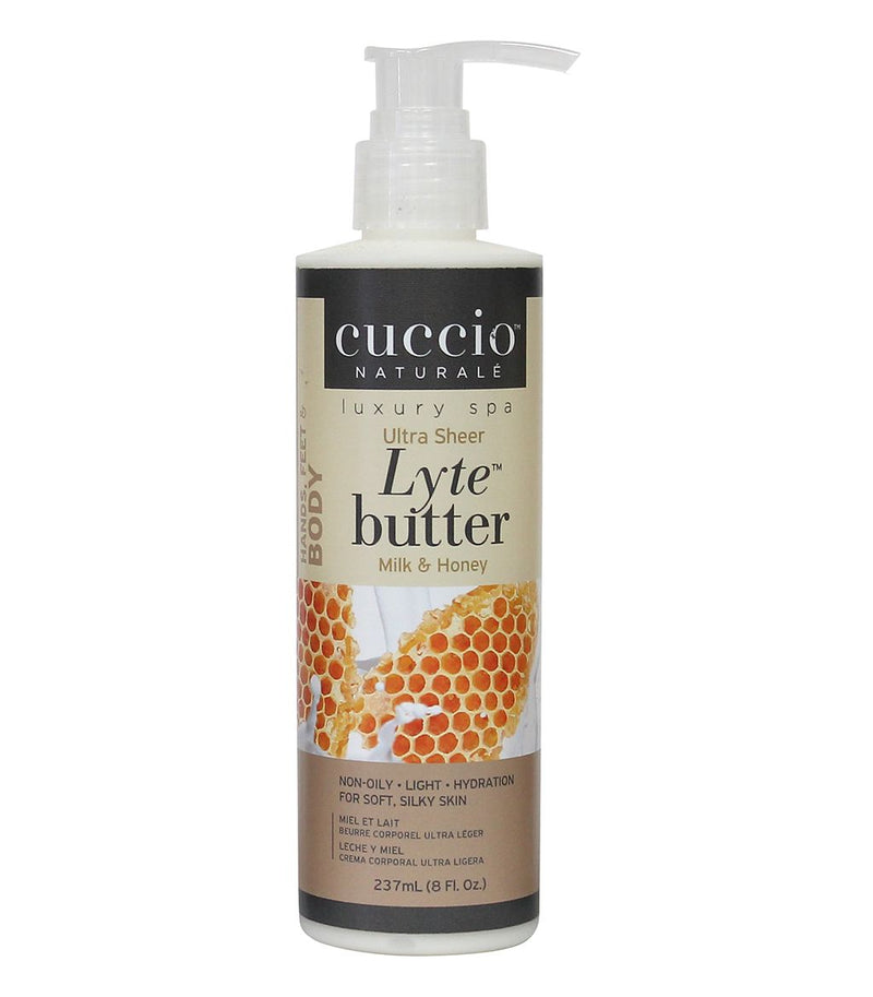 Cuccio - Lyte Ultra Sheer HONEY & MILK 8 OZ Beauty & Personal Care