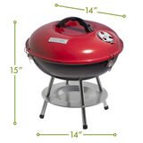 Cuisinart - 14" PORTABLE CHARCOAL GRILL RED Home & Kitchen