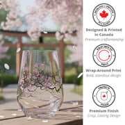 Cuisivin Cherry Blossom stemless glass details