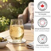 Cuisivin Golden Floral stemless glass details