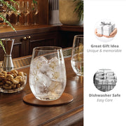 Cuisivin Golden Floral stemless glass capacity