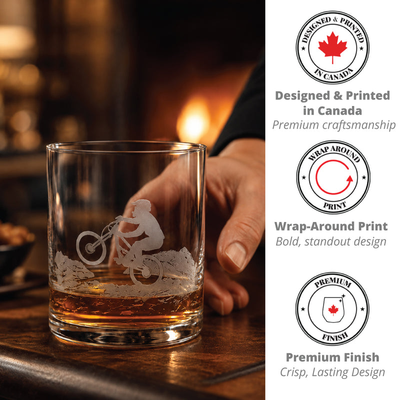 Cuisivin Mountain Biker whisky glass details