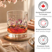 Cuisivin Cherry Blossom rock glass details