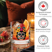 Cuisivin Day of the Dead rock glass details