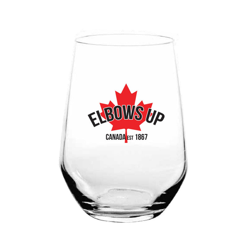 Cuisivin - Elbows Up Stemless Glass 13oz / 370ml - 6pk BB Home & Kitchen