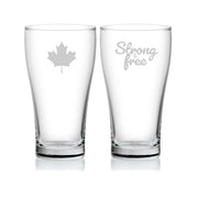 Cuisivin - Maple Leaf Strong & Free Beer Glass 22oz - 6 pk BB Home & Kitchen
