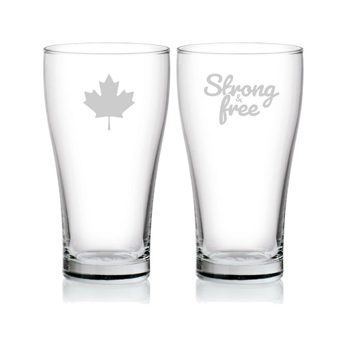 Cuisivin - Maple Leaf Strong & Free Beer Glass 22oz - 6 pk BB Home & Kitchen