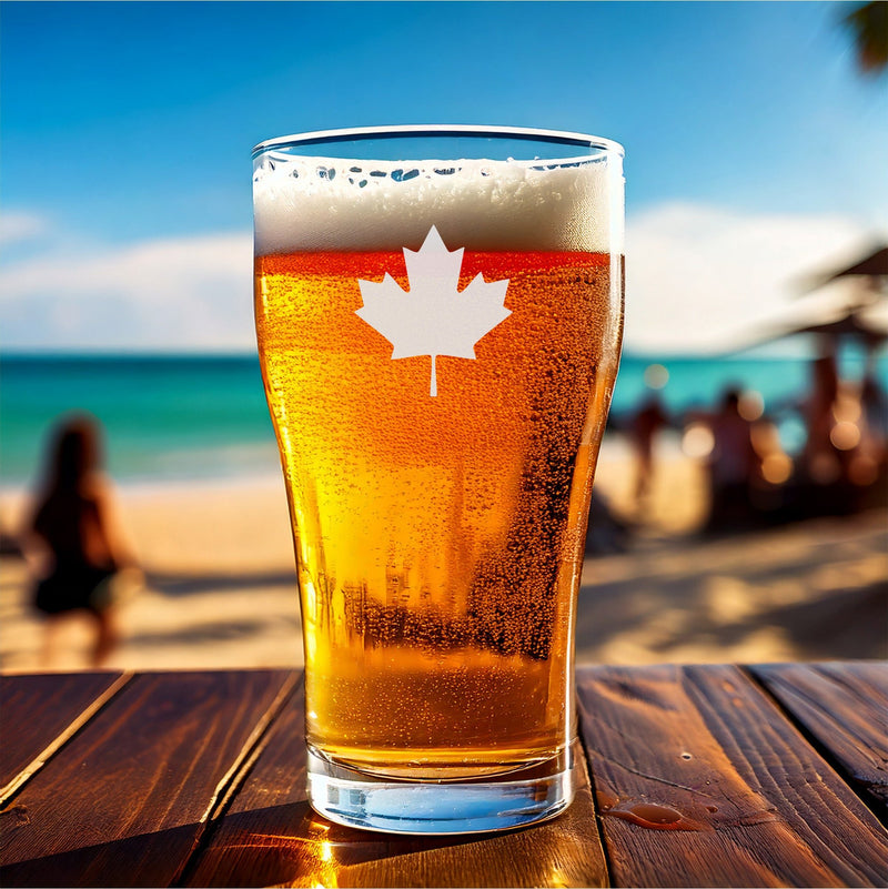 Cuisivin - Maple Leaf Strong & Free Beer Glass 22oz - 6 pk BB Home & Kitchen