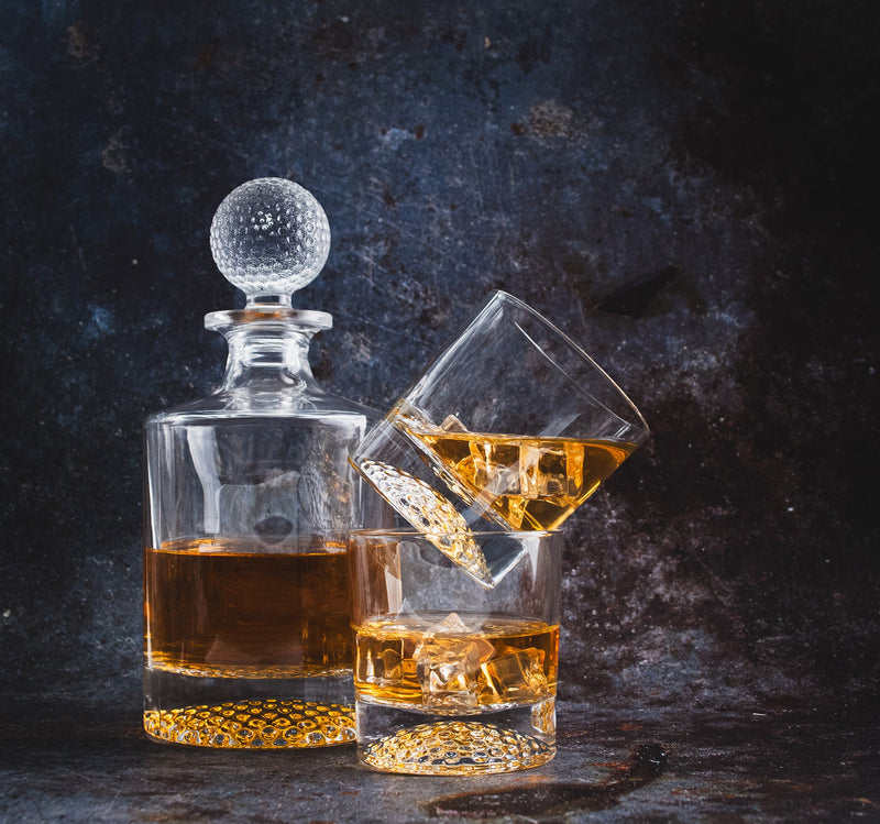 Cuisivin - Mulligan Whiskey Decanter with 2 Rock Glasses Set - GB Home & Kitchen