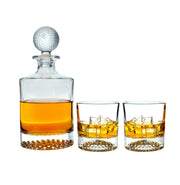 Cuisivin - Mulligan Whiskey Decanter with 2 Rock Glasses Set - GB Home & Kitchen