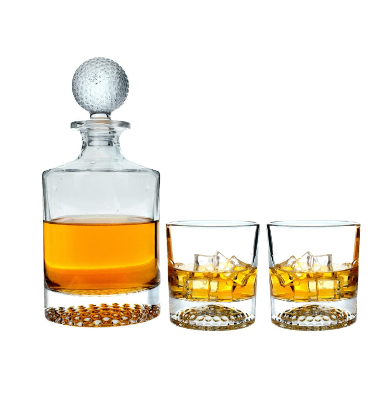 Cuisivin - Mulligan Whiskey Decanter with 2 Rock Glasses Set - GB Home & Kitchen