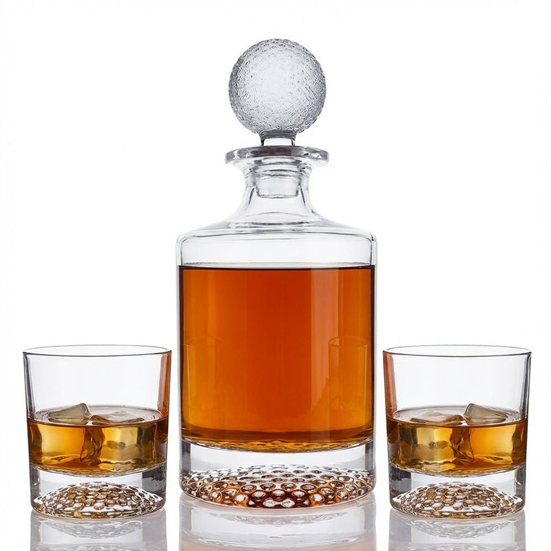 Cuisivin - Mulligan Whiskey Decanter with 2 Rock Glasses Set - GB Home & Kitchen