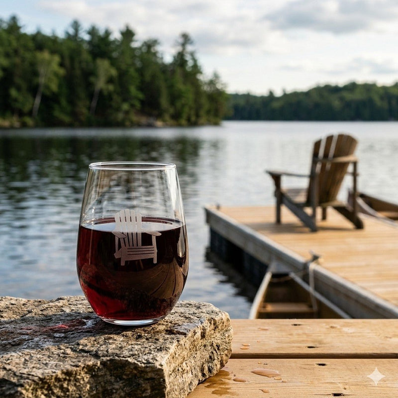 Cuisivin - Muskoka Chair Stemless Glass 13oz / 370ml - 6pk Home & Kitchen