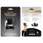 Cuisivin - Sentinel Swing - Lock Sparkling Stopper Black - Blister Home & Kitchen